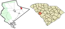 Location in Edgefield County, South Carolina