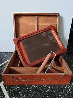 A wooden Edison's mimeograph size 12"