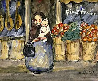 Fine Fruits, c. 1913, watercolor, gouache, and charcoal on paper