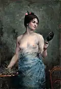 Eduardo Sívori, 1889, Woman and the Mirror, Juan B. Castagnino Fine Arts Museum