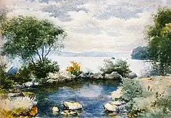 Hinemoa's Bath, Mokoia Island, Lake Rotorua (1902)