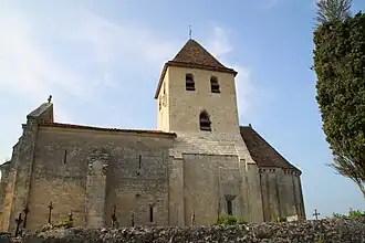 The church in Saint-Vincent-de-Pertignas