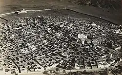 Aerial view of the city in 1917