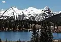 Electric Peak, Graystone Peak (center), Mt. Garfield (right) from Molas Lake