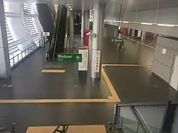 The elevators that lead to the platform.