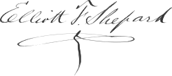 Elliott Fitch Shepard's signature