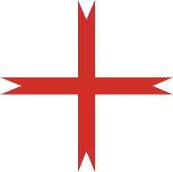 Red cross with straight edges