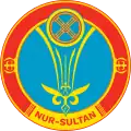 Coat of Arms of Nur-Sultan, used 2019–2022