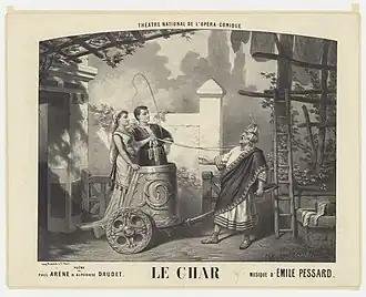 Le Char (The Chariot), poster by Edward Ancourt&nbsp;[fr] for opera by Émile Pessard, 1878