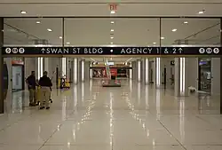 The hallway providing access to Agency Buildings 1 & 2