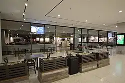 The food court in the Empire State Plaza Concourse