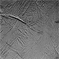 First closeup view of Enceladus