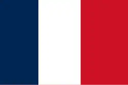 The present ensign of France introduced on 17 May 1853