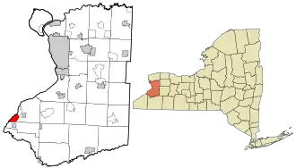Location in Erie County and the state of New York
