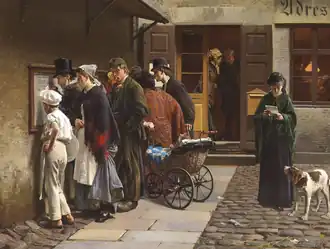 Morning in the courtyard of the Adressecontoir, Copenhagen (1881)