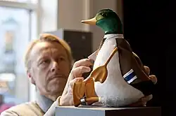 Animals are a recurring theme in Billgren's art, including mallards.
