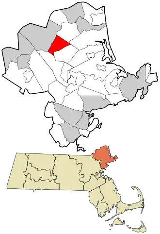 Location in Essex County and Massachusetts.