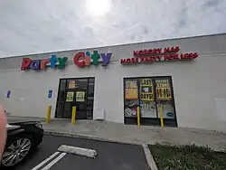 Exterior of the Party Pity store on the last day of operation