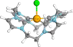 Iron(III) cyclic NHC Tetracarbene Bound to a Cl- Ligand axially