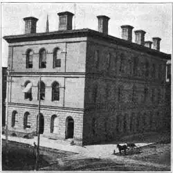 Federal Building (1858) on the corner of Griswold and Larned Streets.