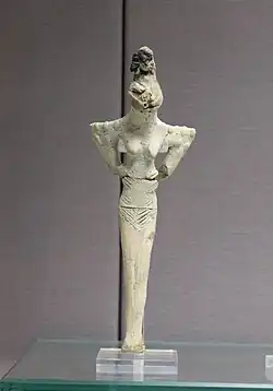 Figurine of a woman; clay; c. 5200&nbsp;– c. 4200 BC; Tell el-Muqayyar