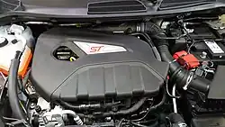 The engine of the limited edition Fiesta ST200