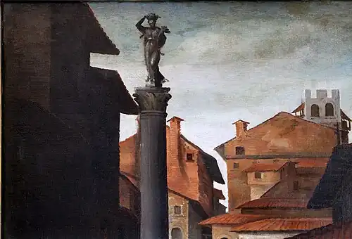 Filippo napoletano (attr.), piazza del mercato vecchio a firenze, 1600-30