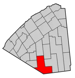 Map highlighting Fine's location within St. Lawrence County.