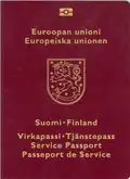 Front cover of a biometric service passport (2006–2012 design)