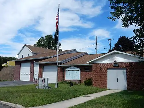 Fire Co. and War Memorial.