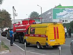 Image 43Gas network emergency vehicle responding to a major fire in Kyiv, Ukraine (from Natural gas)