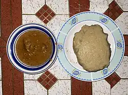 Firinda sauce served with Kalo