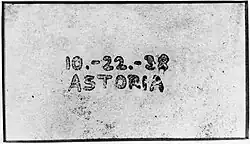Astoria 10-22-38 (The first xerographic image)