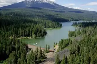 Fish Lake with Mount McLoughlin in the background