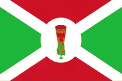 Flag from 1 July 1962 to 28 November 1966 (Drum variant)