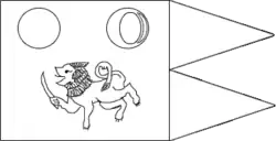Flag of King Dutugamunu, as depicted in the Dambulla Viharaya cave no.2[52]
