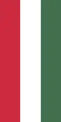 Vertical variation of the flag of Hungary.