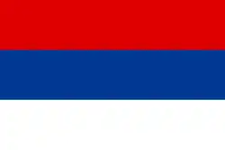 Civil flag of the Republic of Serbia (constituent republic of Serbia and Montenegro until 2006) (2004–2010)