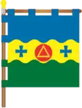 Flag of Makariv settlement hromada