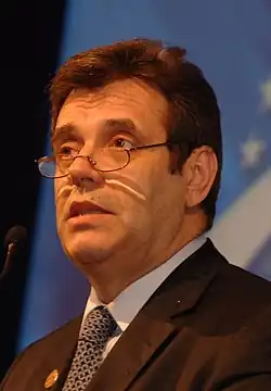 Vojislav Koštunica speaking at the EPP Congress in Rome in 2006