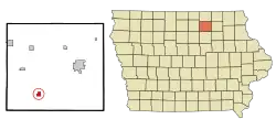 Location of Marble Rock, Iowa