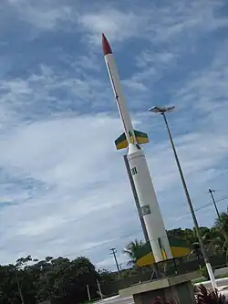 Rocket display at Barreira do Inferno