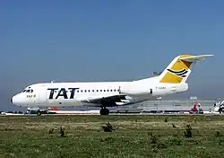 F-GIMH Fokker F-28-1000 Fellowship, TAT (European Airlines) at Orly Airport in 1991