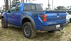 Ford F-150 SVT Raptor SuperCab, rear (showing "digital mud" graphic)