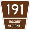 Puerto Rican Forest Highway 191 marker