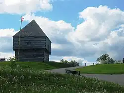 A picture of the Fort Howe blockhouse