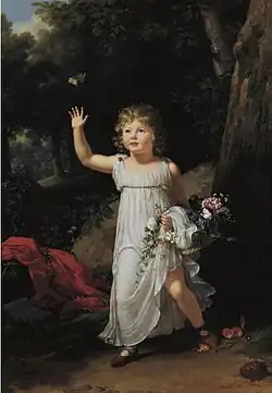 Neoclassical boy; Edgar Clarke in 1802 by François-Xavier Fabre