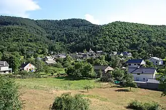 A general view from the promontory of the collegiate church of Bédouès&nbsp;[fr]
