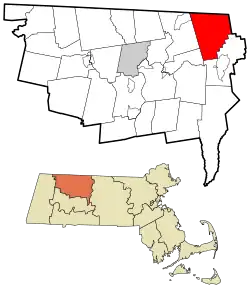 Location in Franklin County in Massachusetts