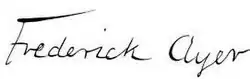 Frederick Ayer Signature